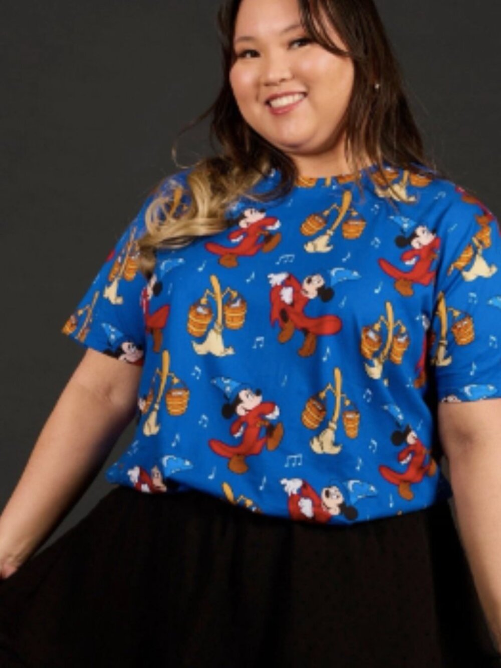 CAKEWORTHY x DISNEY Fantasia Sorcerer Mickey Mouse print tee t-shirt unisex sz L